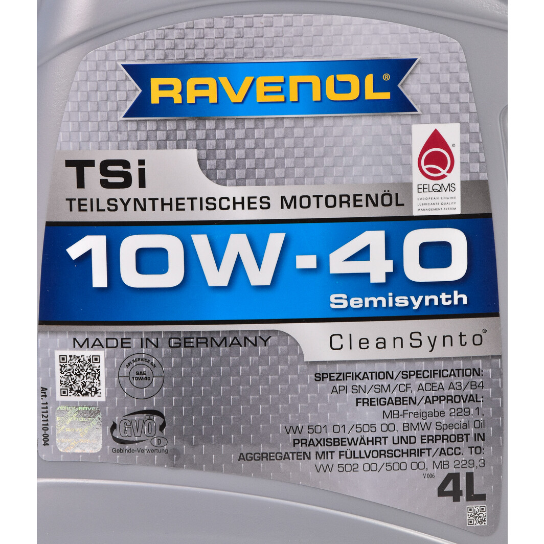 Моторное масло Ravenol TSi 10W-40 4 л на Suzuki Ignis