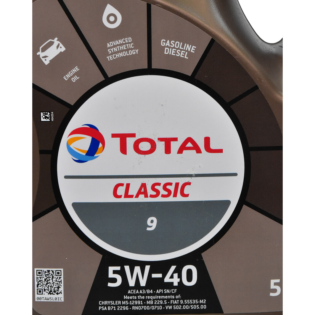 Моторна олива Total Classic 5W-40 5 л на Toyota Hiace