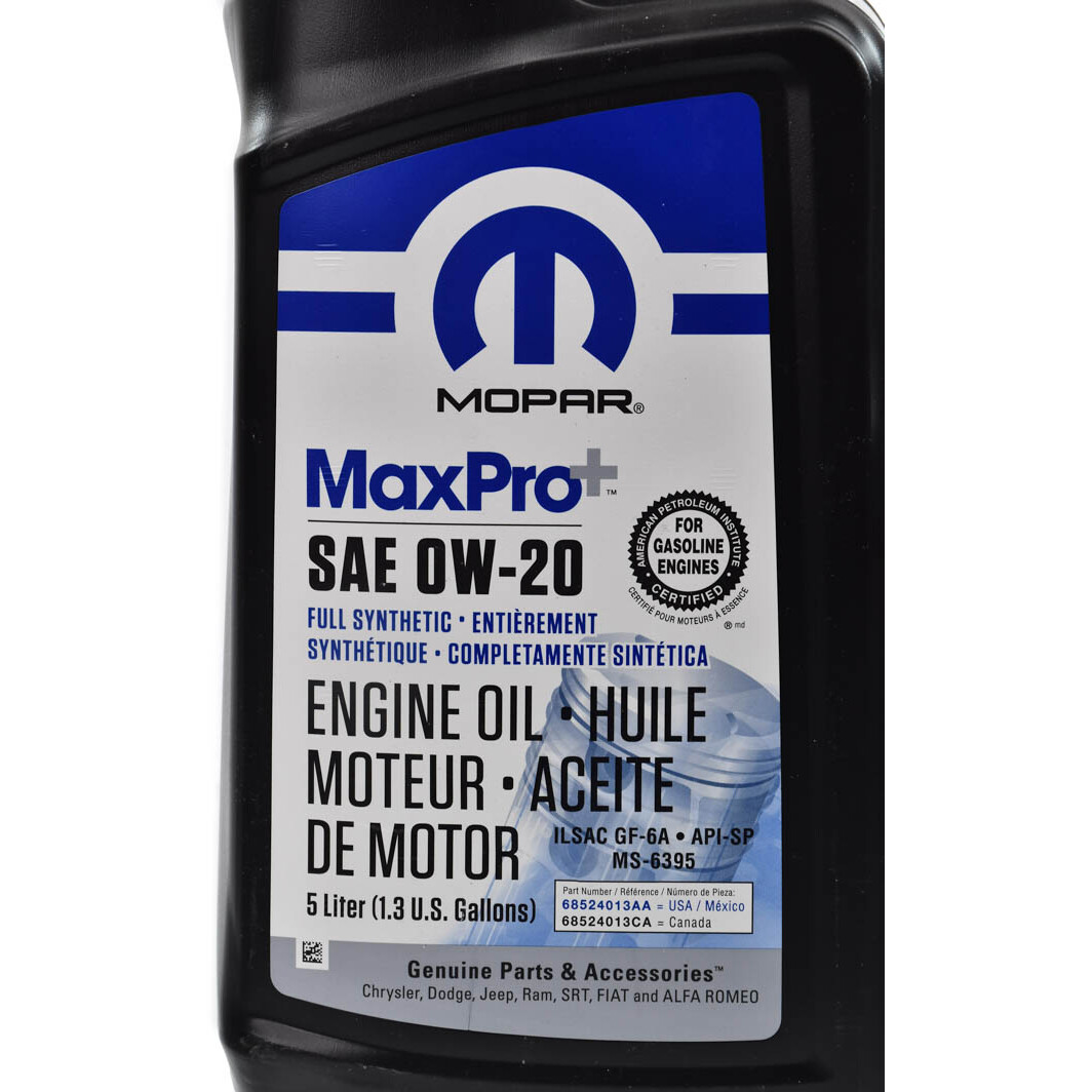 Моторное масло Mopar MaxPro Plus GF-6A 0W-20 5 л на Mazda B-Series