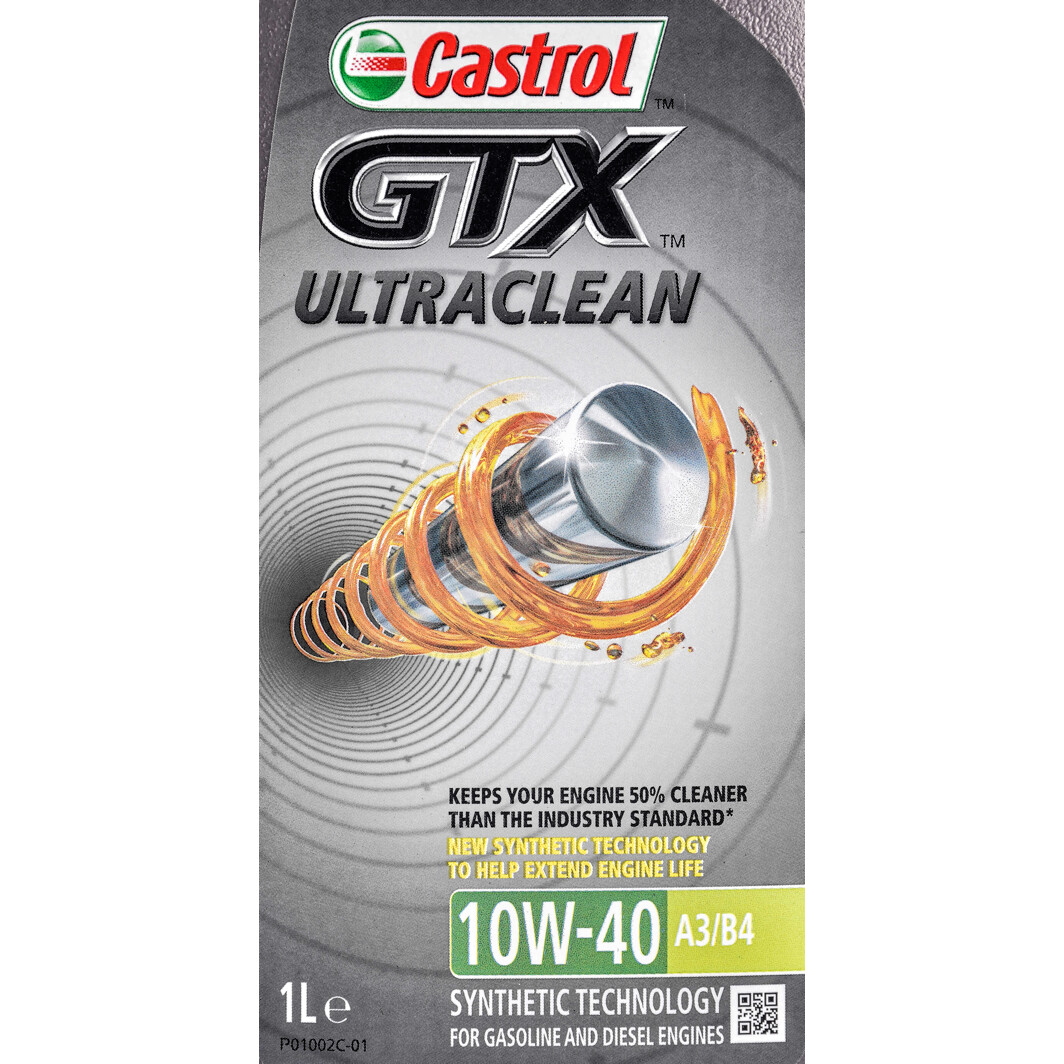 Моторное масло Castrol GTX Ultraclean A/B 10W-40 1 л на Citroen Xsara