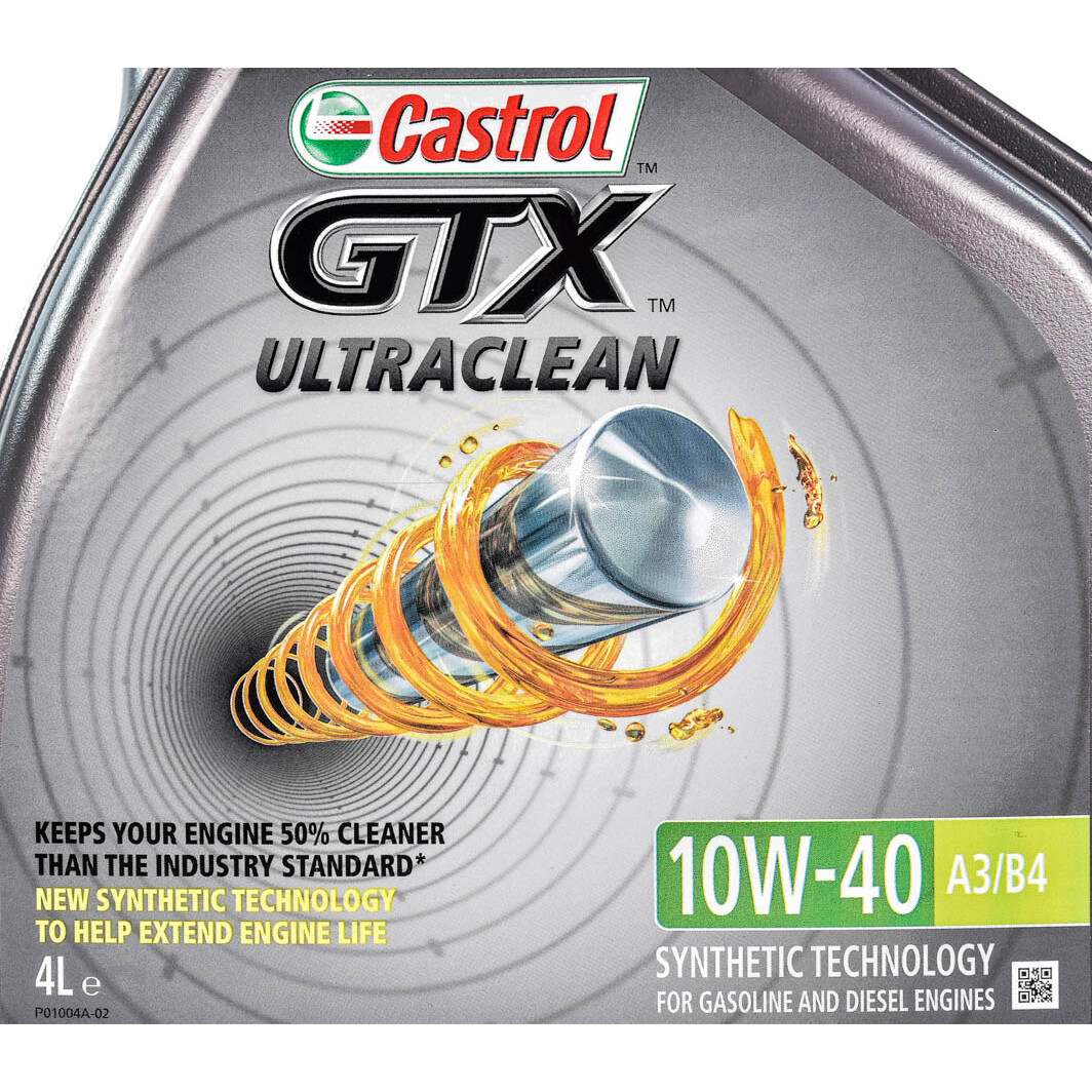 Моторное масло Castrol GTX Ultraclean A/B 10W-40 4 л на Seat Terra