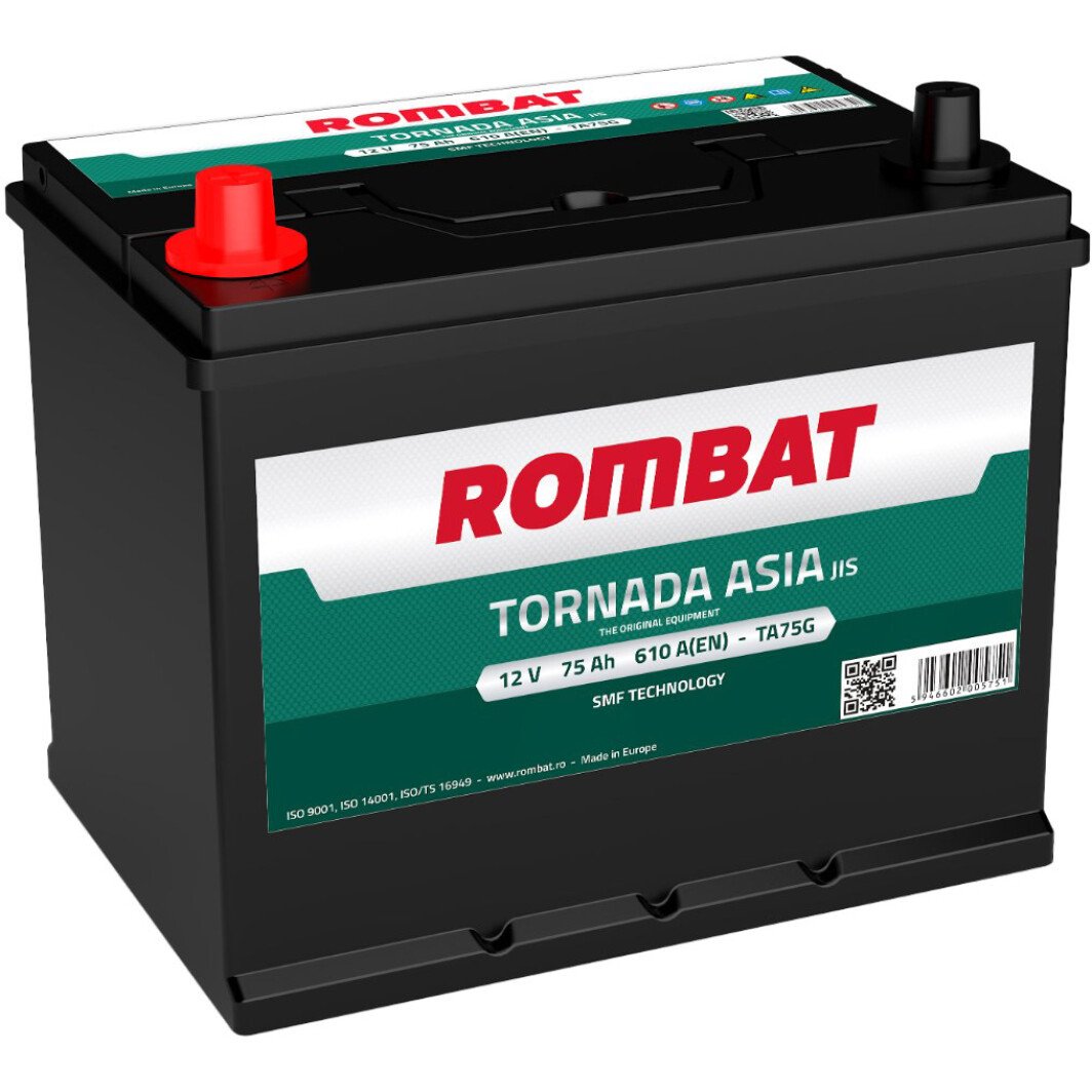 Аккумулятор Rombat 6 CT-75-L Tornada Asia TA75G