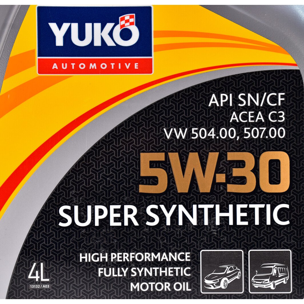 Моторное масло Yuko Super Synthetic C3 5W-30 4 л на Volkswagen Up