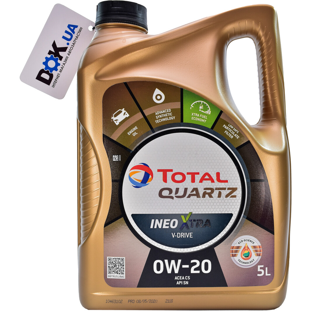 Моторна олива Total Quartz Ineo Xtra V-Drive 0W-20 синтетична