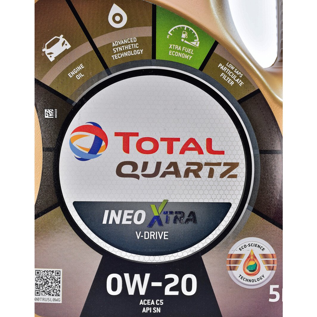 Моторна олива Total Quartz Ineo Xtra V-Drive 0W-20 5 л на SAAB 900