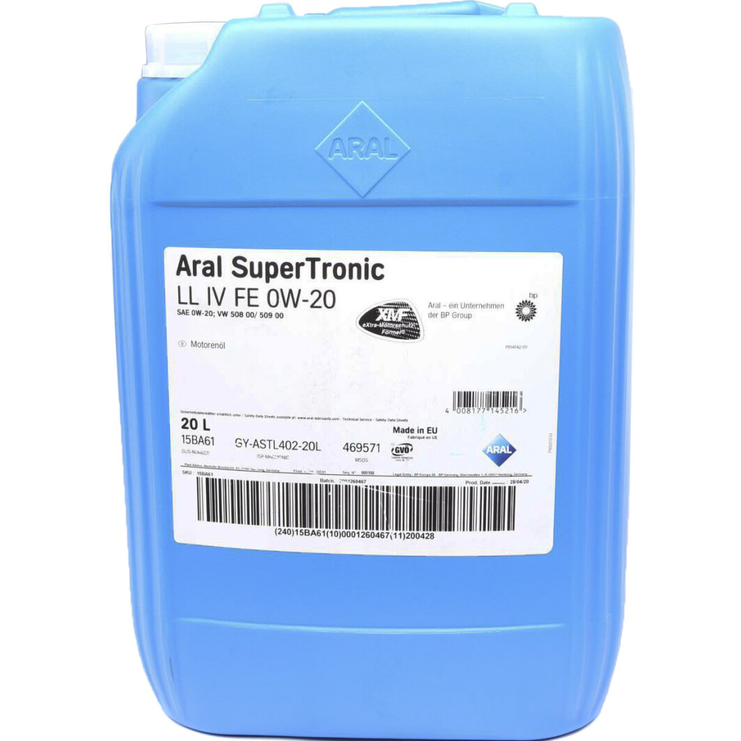 Моторное масло Aral SuperTronic LL IV FE 0W-20 20 л на Acura NSX