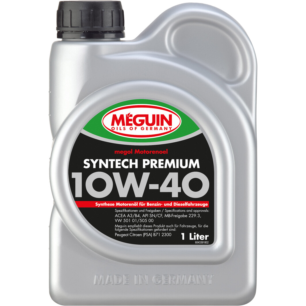 Моторное масло Meguin Syntech Premium 10W-40 1 л на Renault Trafic