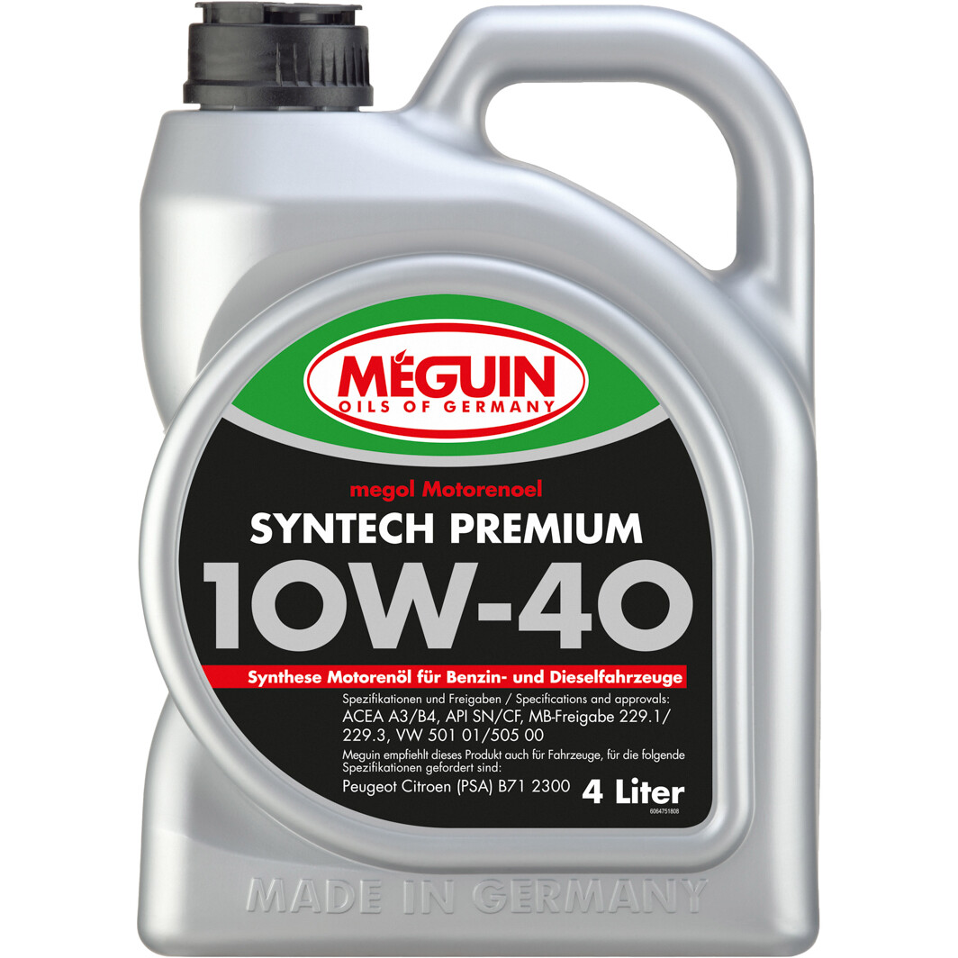 Моторное масло Meguin Syntech Premium 10W-40 4 л на MINI Cooper