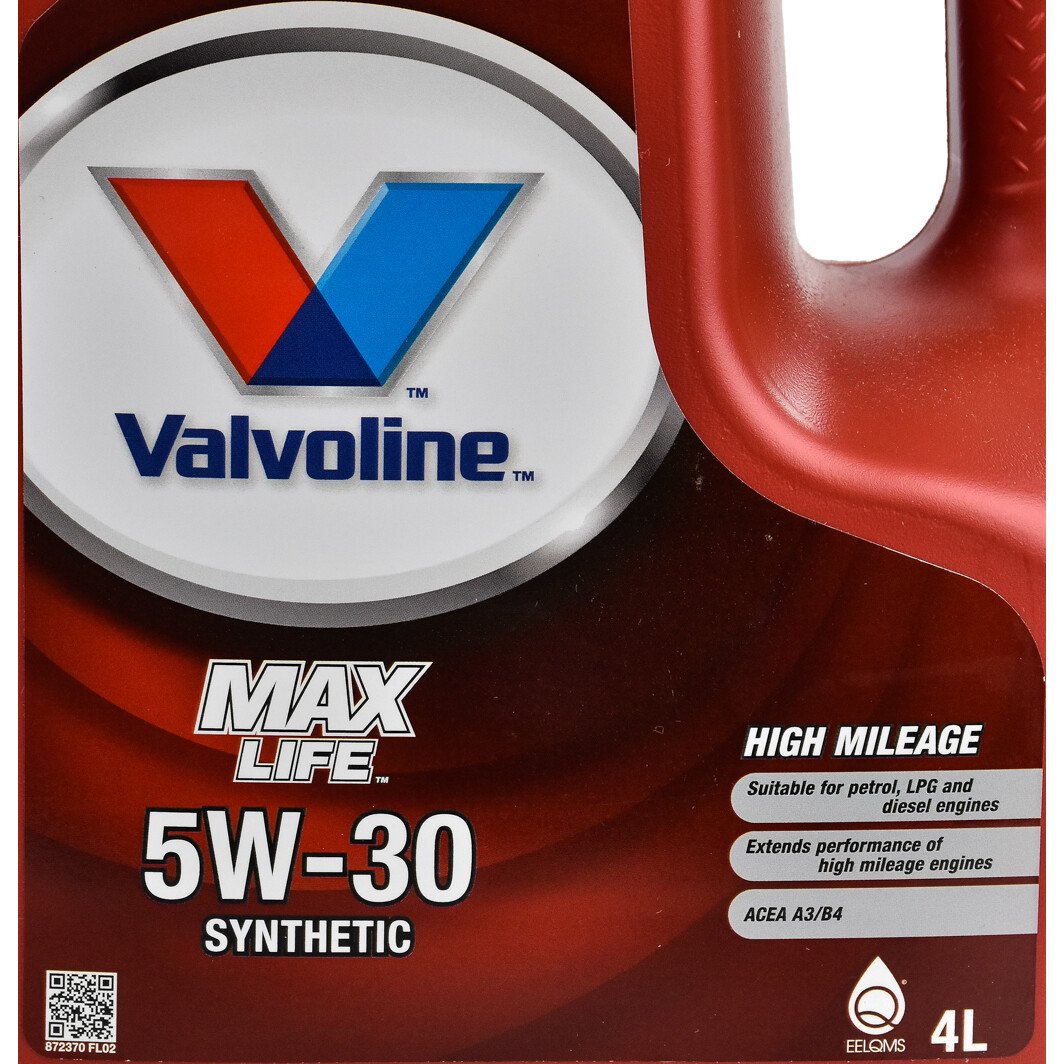 Моторна олива Valvoline MaxLife 5W-30 4 л на Volkswagen Passat