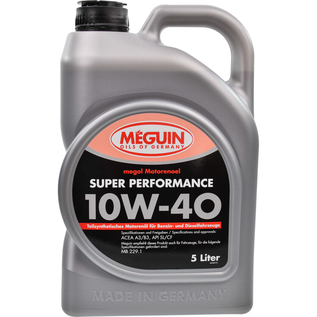 Моторное масло Meguin Super Performance 10W-40 5 л на Nissan Vanette