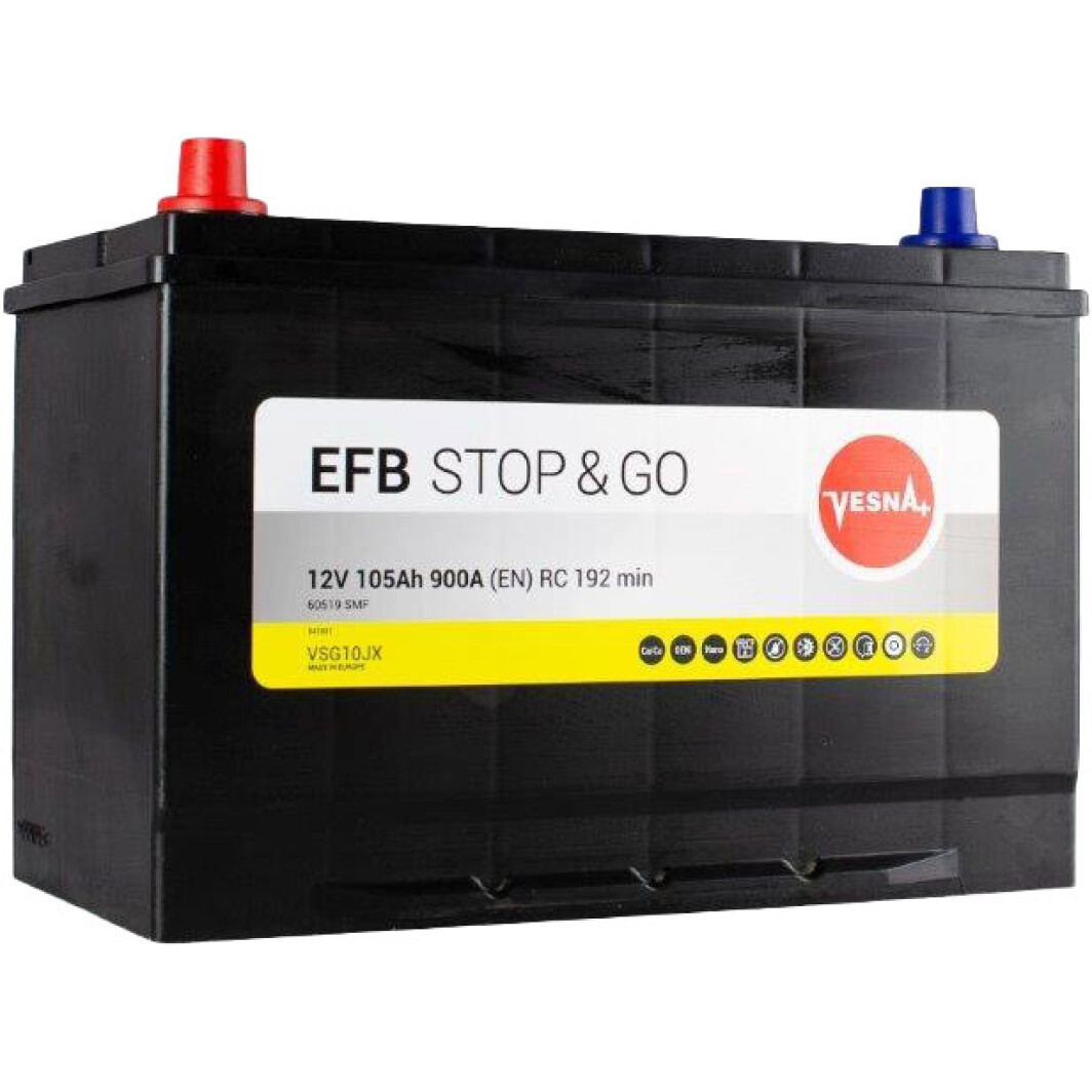 Аккумулятор Vesna 6 CT-105-L Premium Stop&Go EFB 313105