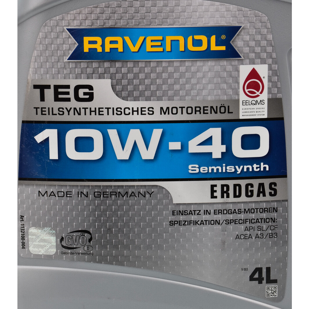 Моторное масло Ravenol TEG 10W-40 4 л на Hyundai Tucson