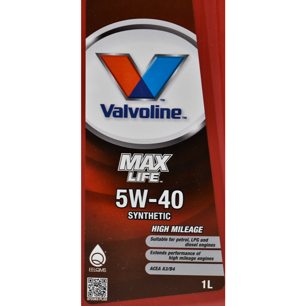 Моторное масло Valvoline MaxLife 5W-40 1 л на Dacia Lodgy