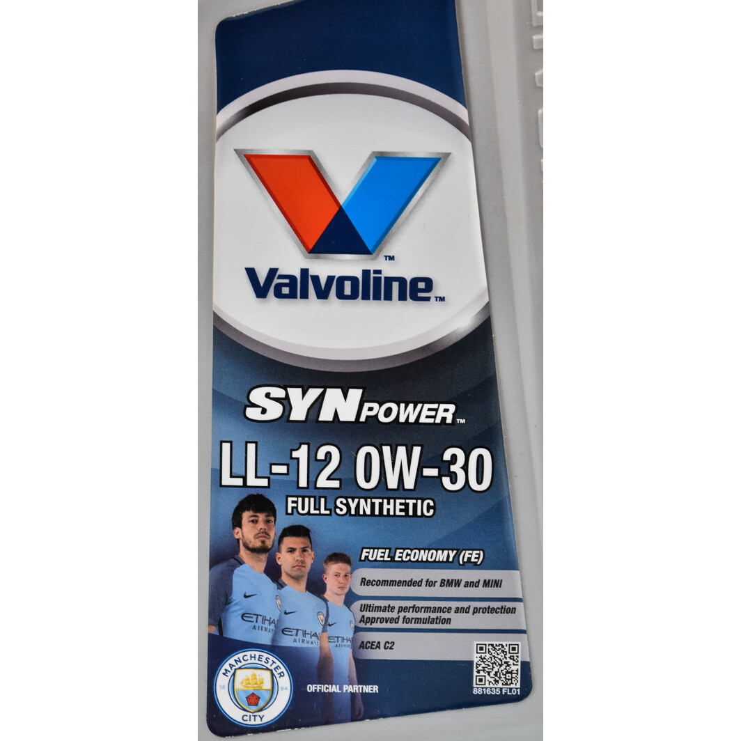 Моторное масло Valvoline SynPower LL-12 FE 0W-30 1 л на Hyundai ix35