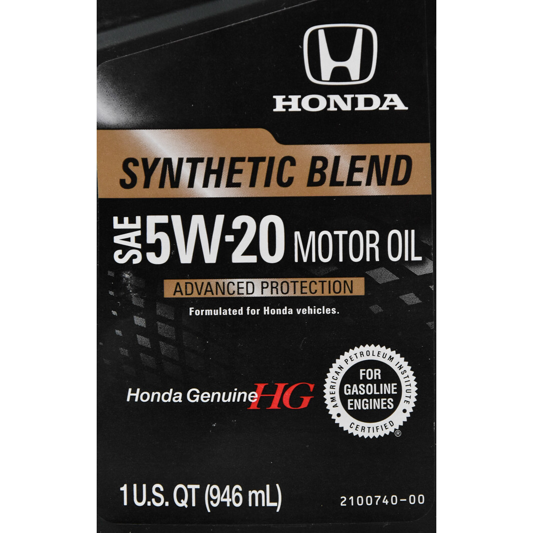 Моторна олива Honda Genuine Synthetic Blend 5W-20 на Volvo XC90