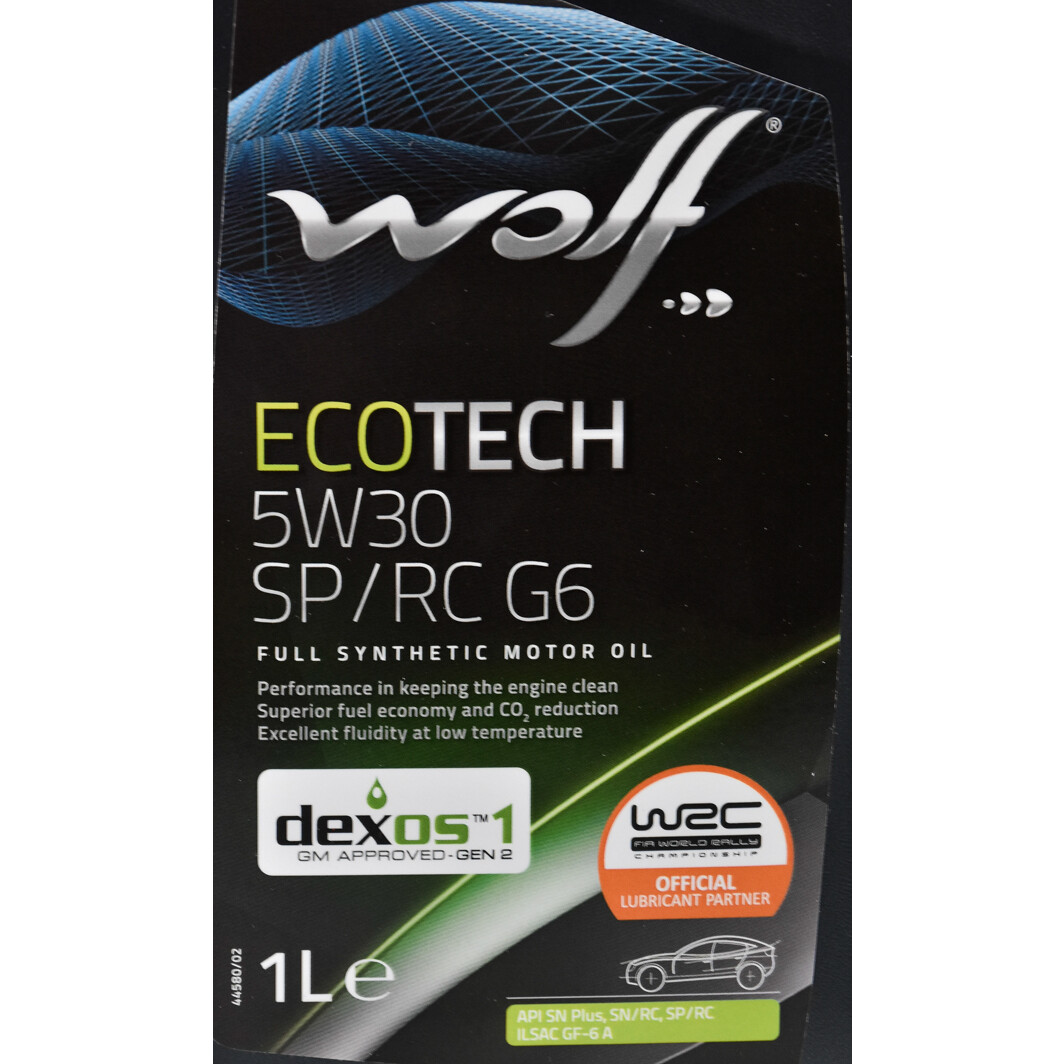 Моторна олива Wolf Ecotech SP/RC G6 5W-30 1 л на Citroen C6