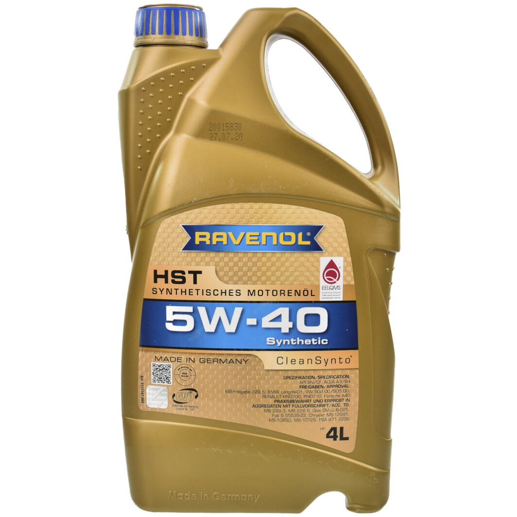Моторное масло Ravenol HST 5W-40 4 л на Skoda Roomster