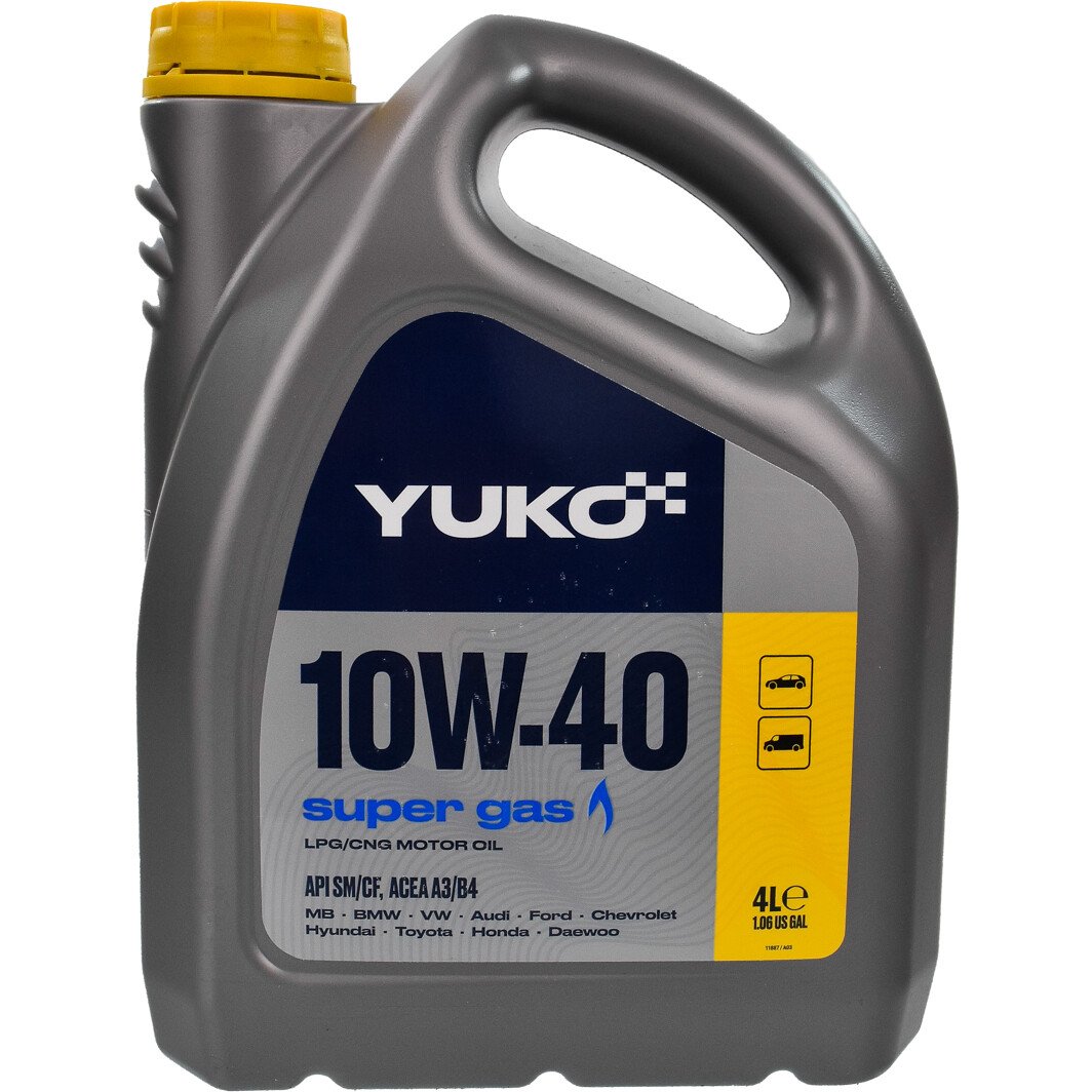 Моторна олива Yuko Super Gas 10W-40 4 л на Mazda MPV