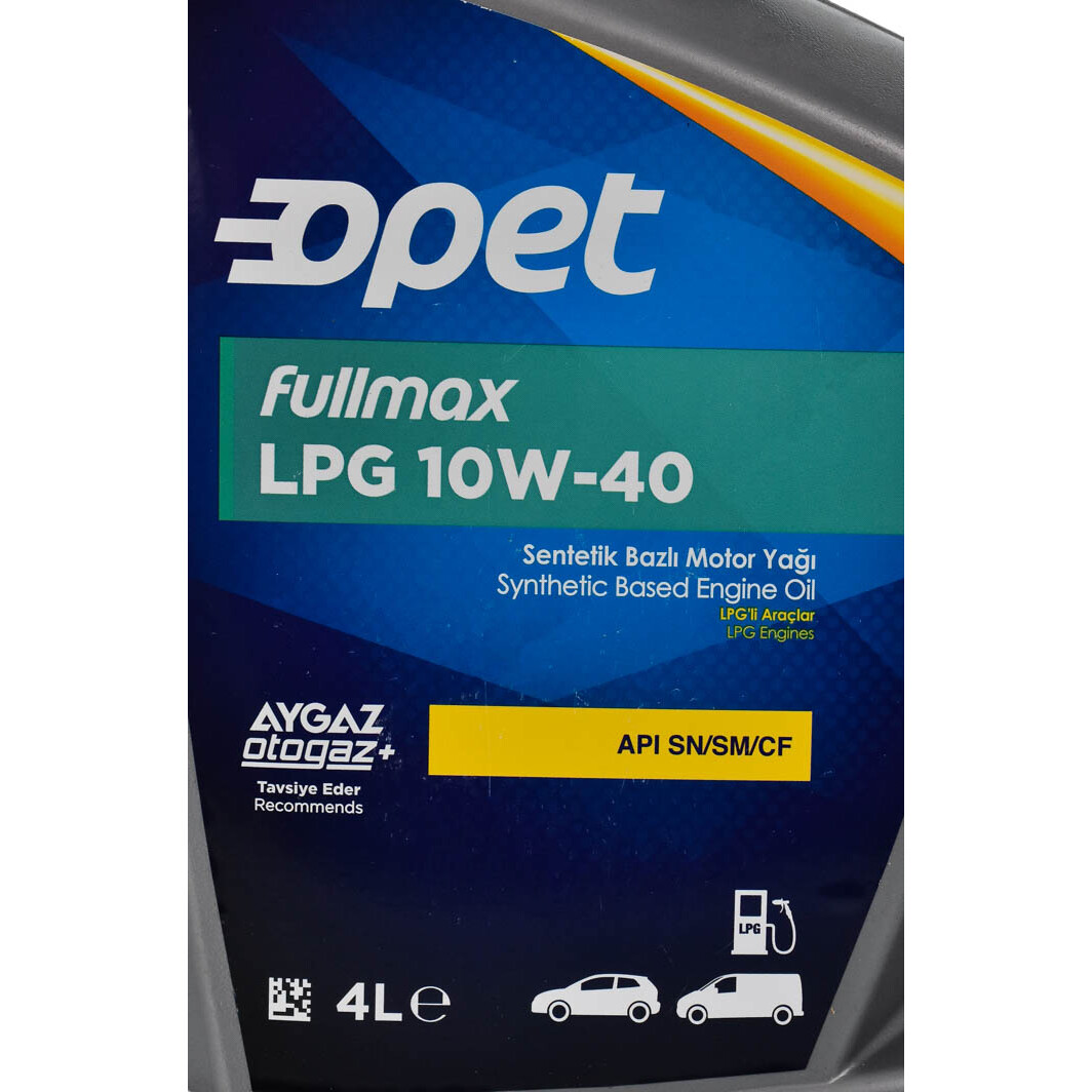 Моторное масло Opet Fullmax LPG 10W-40 4 л на Peugeot 206