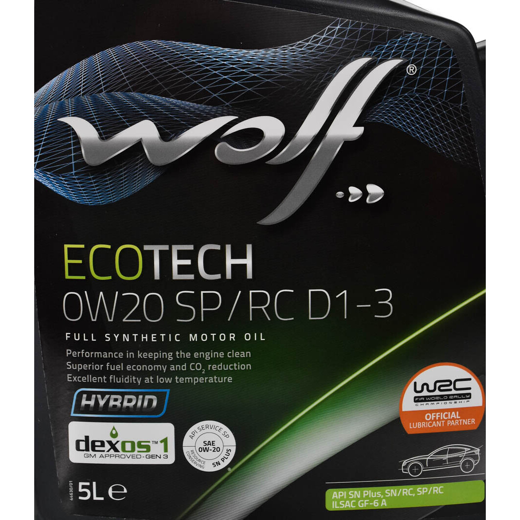 Wolf EcoTech SP/RC D1-3 0W-20 (5 л) моторное масло 5 л