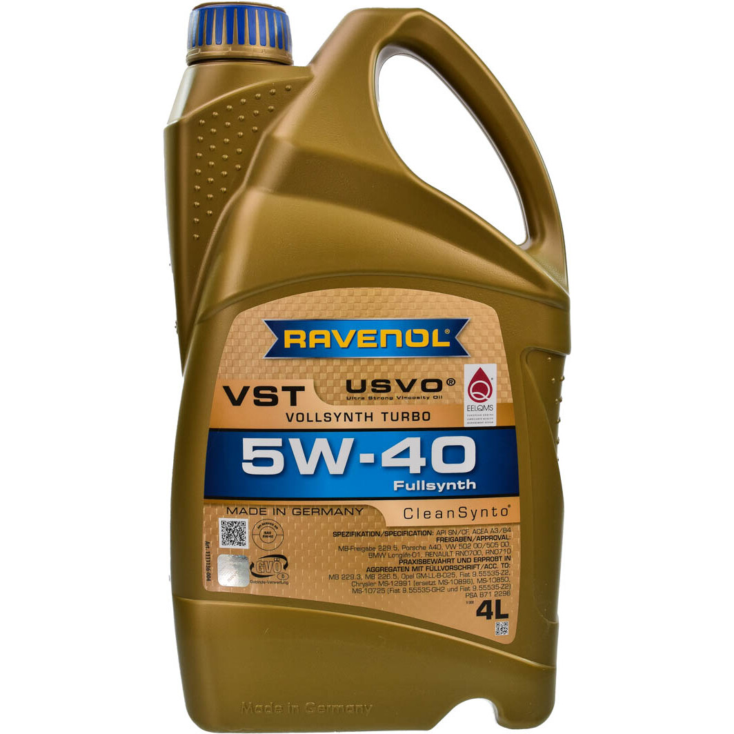Моторное масло Ravenol VST 5W-40 4 л на Suzuki Swift