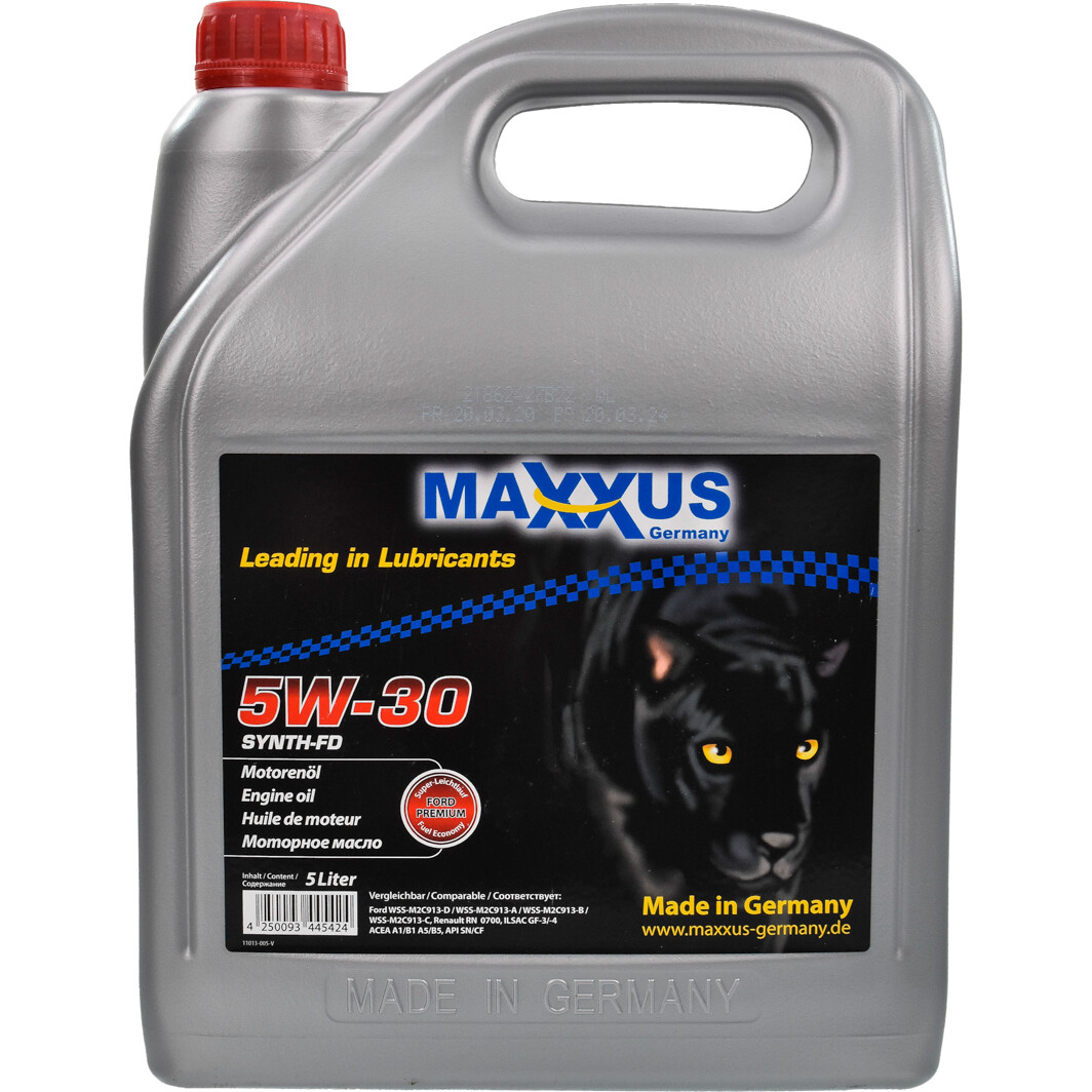 Моторное масло Maxxus Synth-FD 5W-30 5 л на Peugeot 107