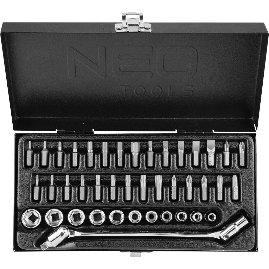 Набор бит и торцевых головок с держателем Neo Tools 08603 29 шт.