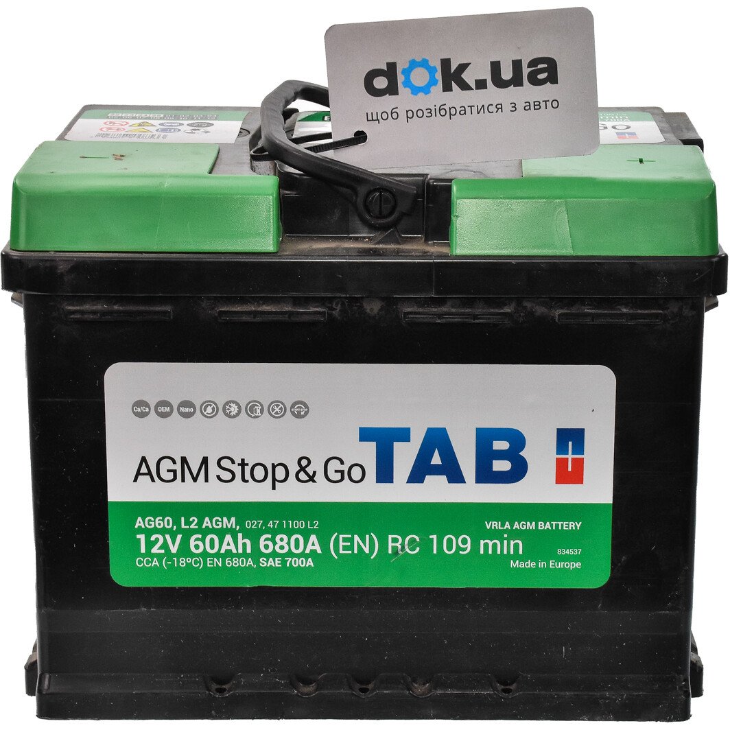 Аккумулятор TAB 6 CT-60-R AGM 213060