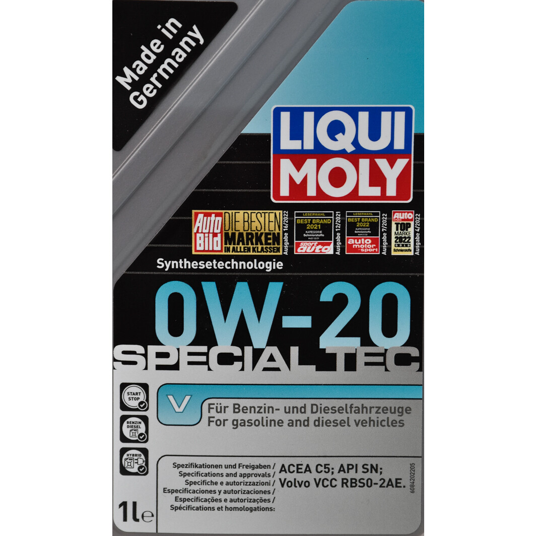 Моторна олива Liqui Moly Special Tec V 0W-20 1 л на Mazda 3