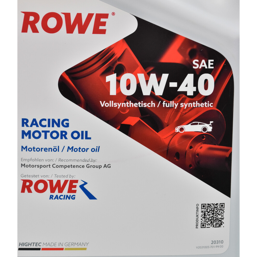 Моторное масло Rowe Racing Motor Oil 10W-40 5 л на Lancia Ypsilon