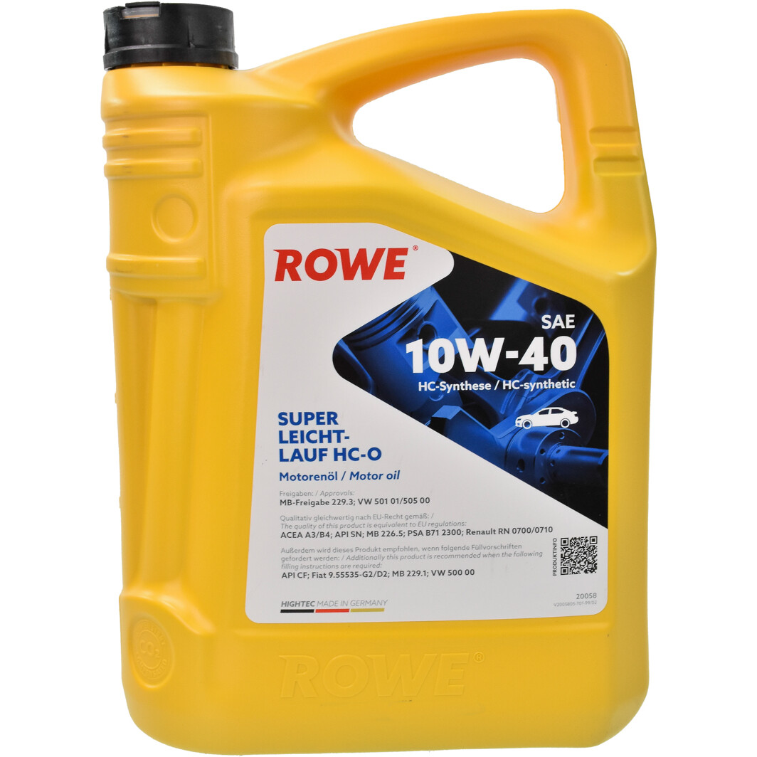 Моторна олива Rowe Super Leicht-Lauf HC-O 10W-40 5 л на Chevrolet Captiva