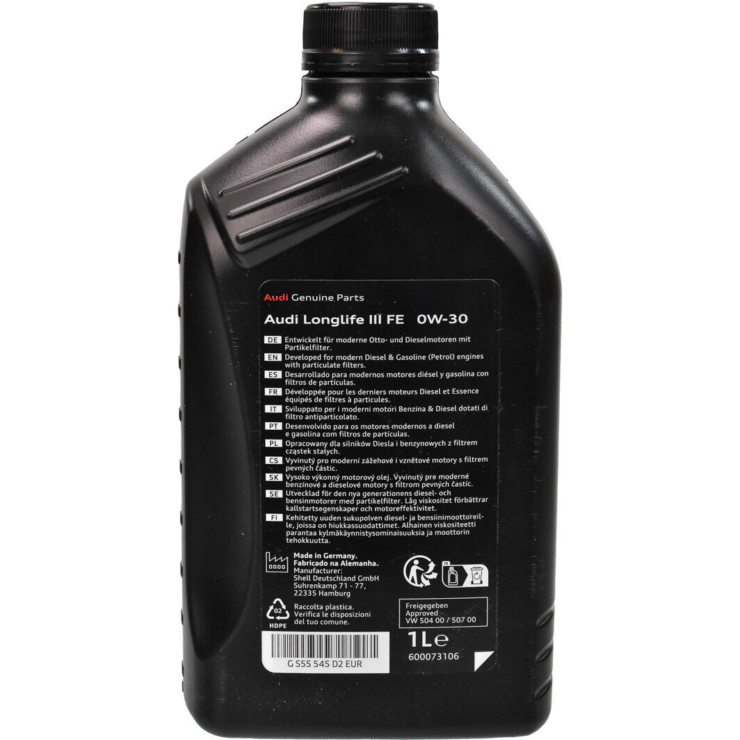 Моторное масло VAG LongLife III FE (Black) 0W-30 1 л на Chevrolet Matiz