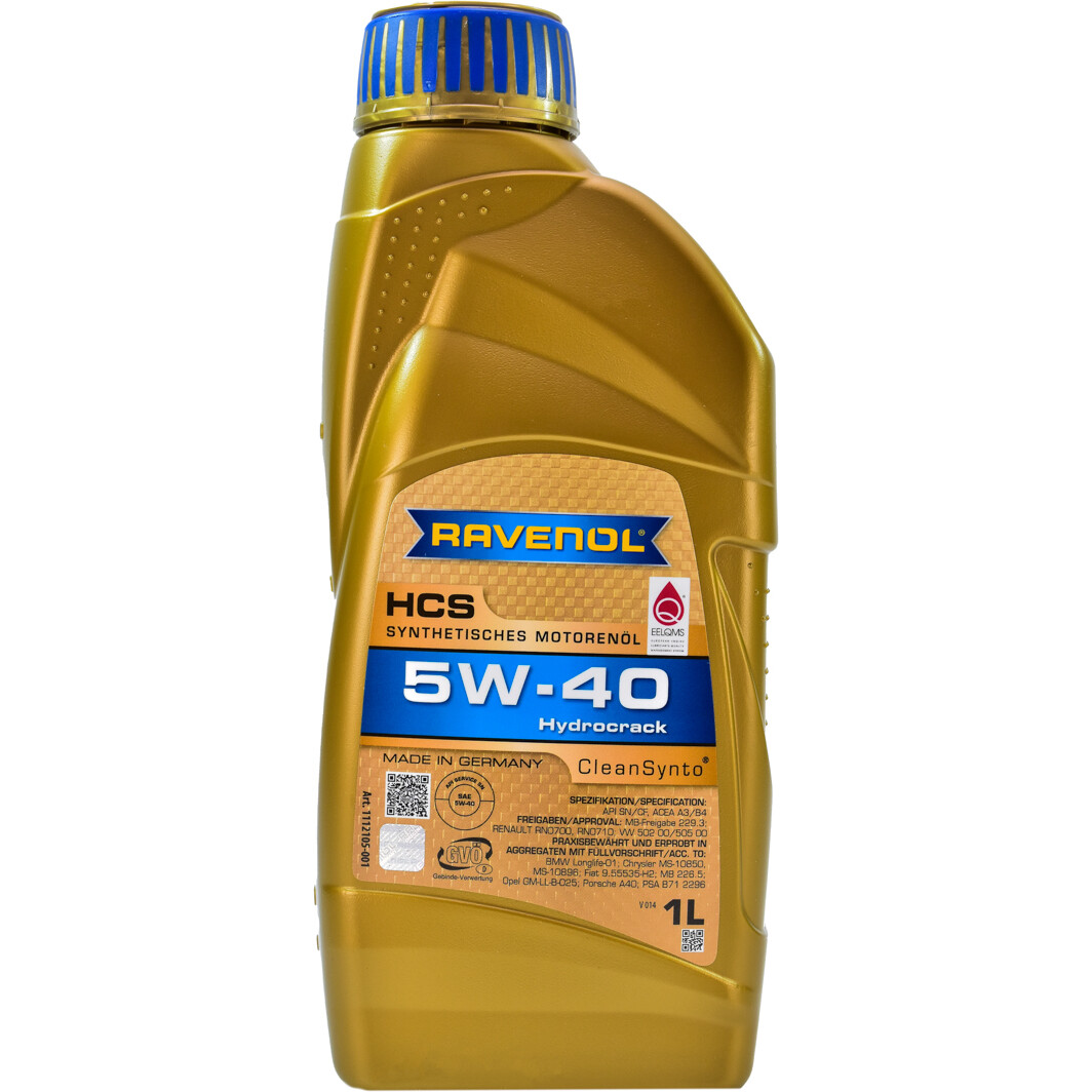 Моторна олива Ravenol HCS 5W-40 1 л на Volkswagen Beetle