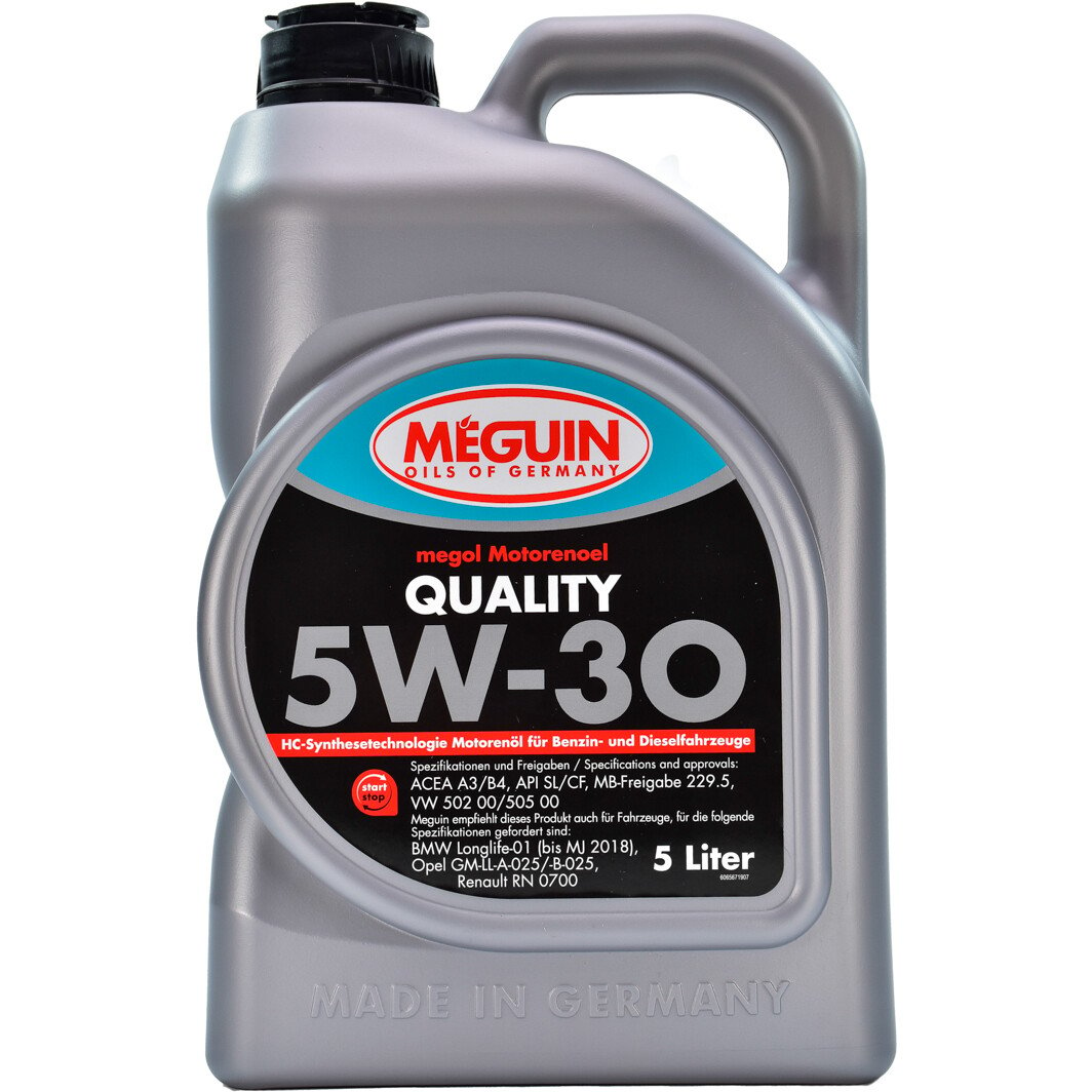 Моторное масло Meguin Quality 5W-30 5 л на Toyota Prius