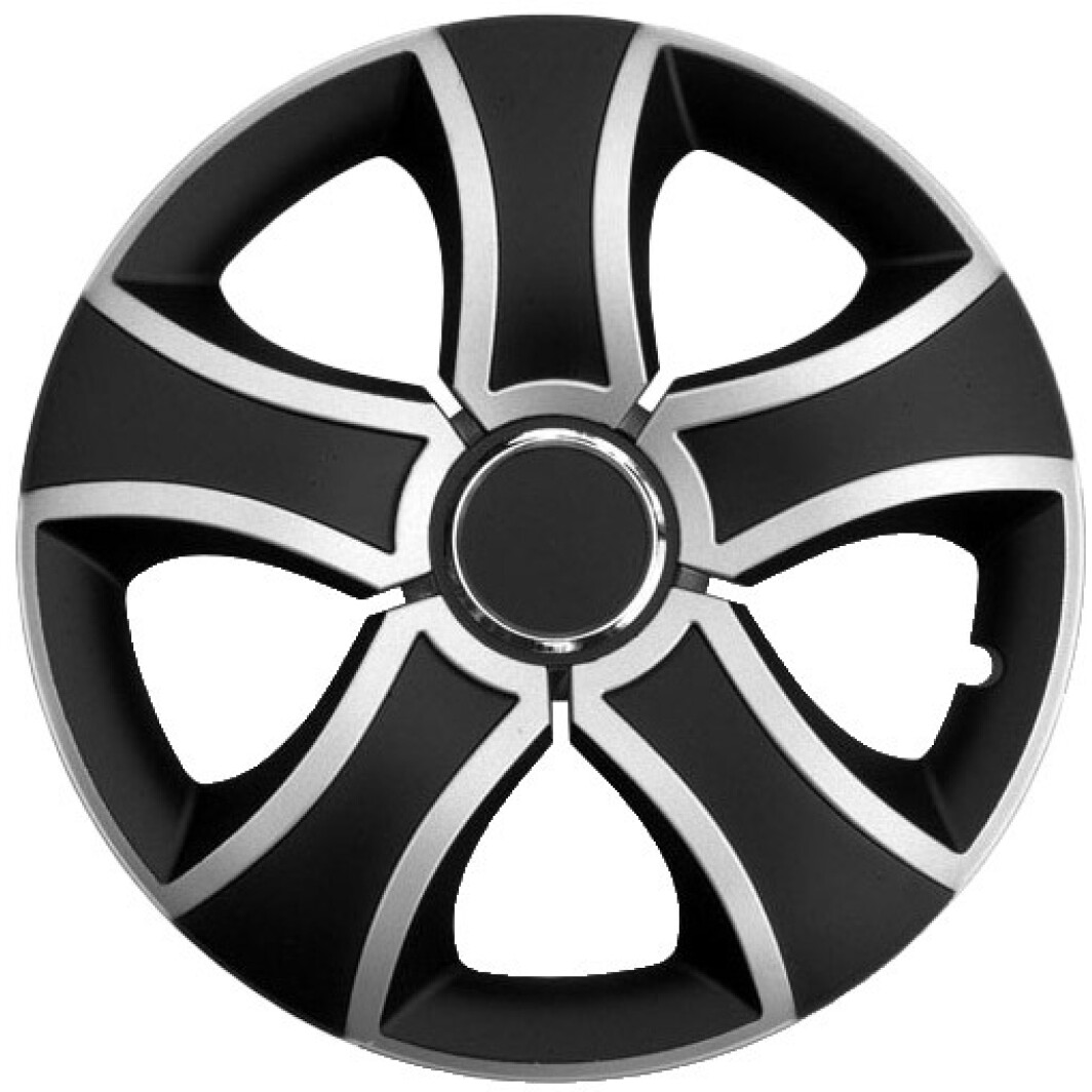 Комплект ковпаків на колеса JESTIC Bis Mix колір чорний + сріблястий R16