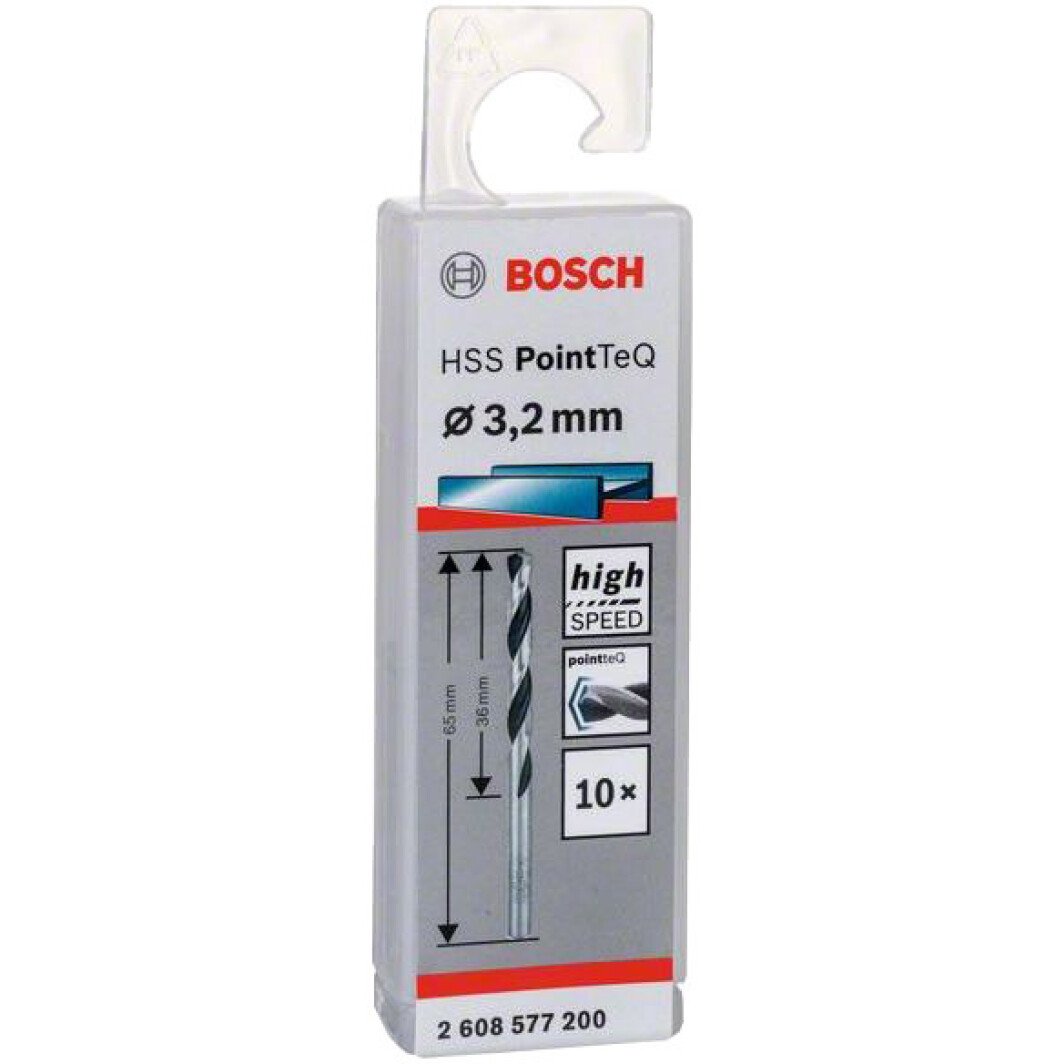 Набір свердл Bosch спіральних по металу 2608577200 3.2 мм 10 шт.
