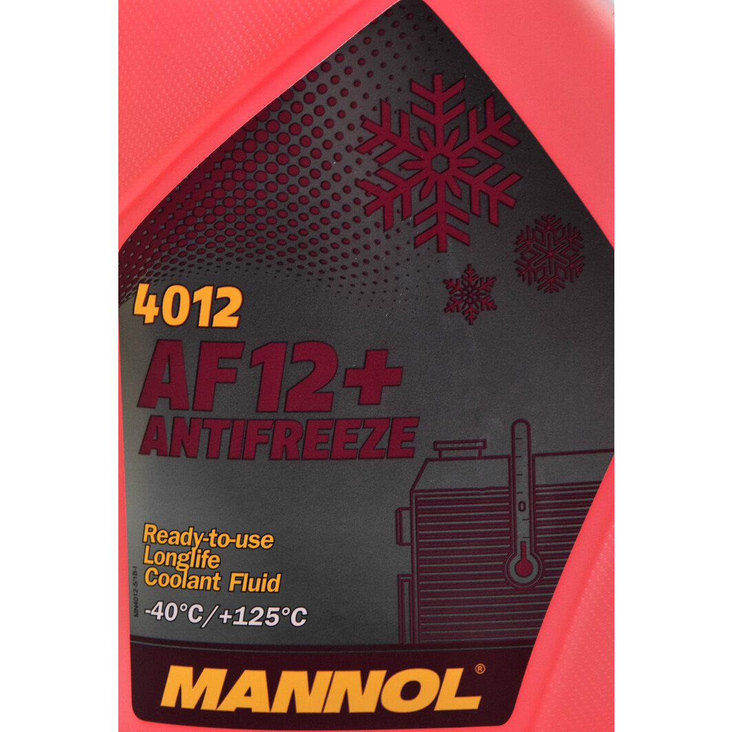 Готовый антифриз Mannol AF12+ Longlife G12+ красный -40 °C 5 л