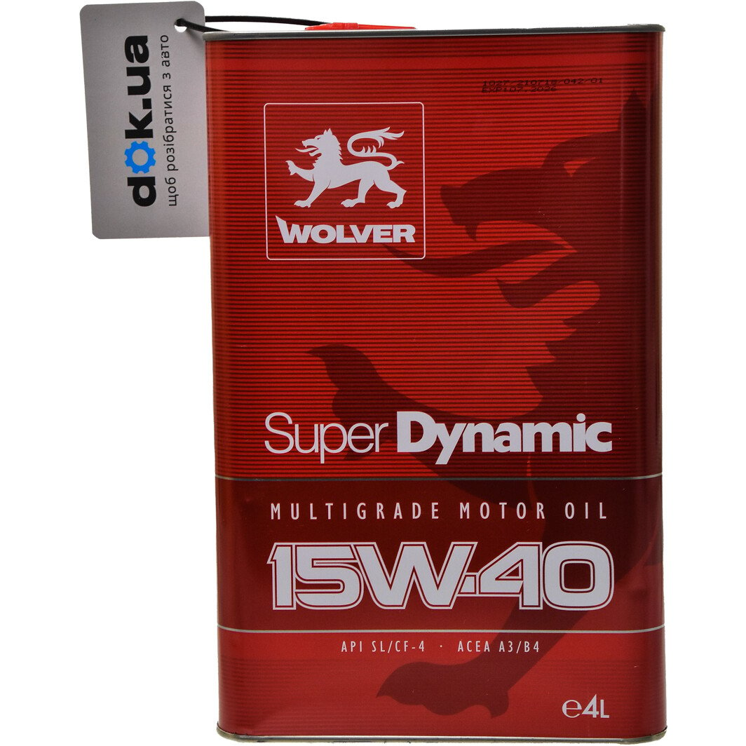 Моторное масло Wolver Super Dynamic 15W-40 4 л на Mazda MX-5