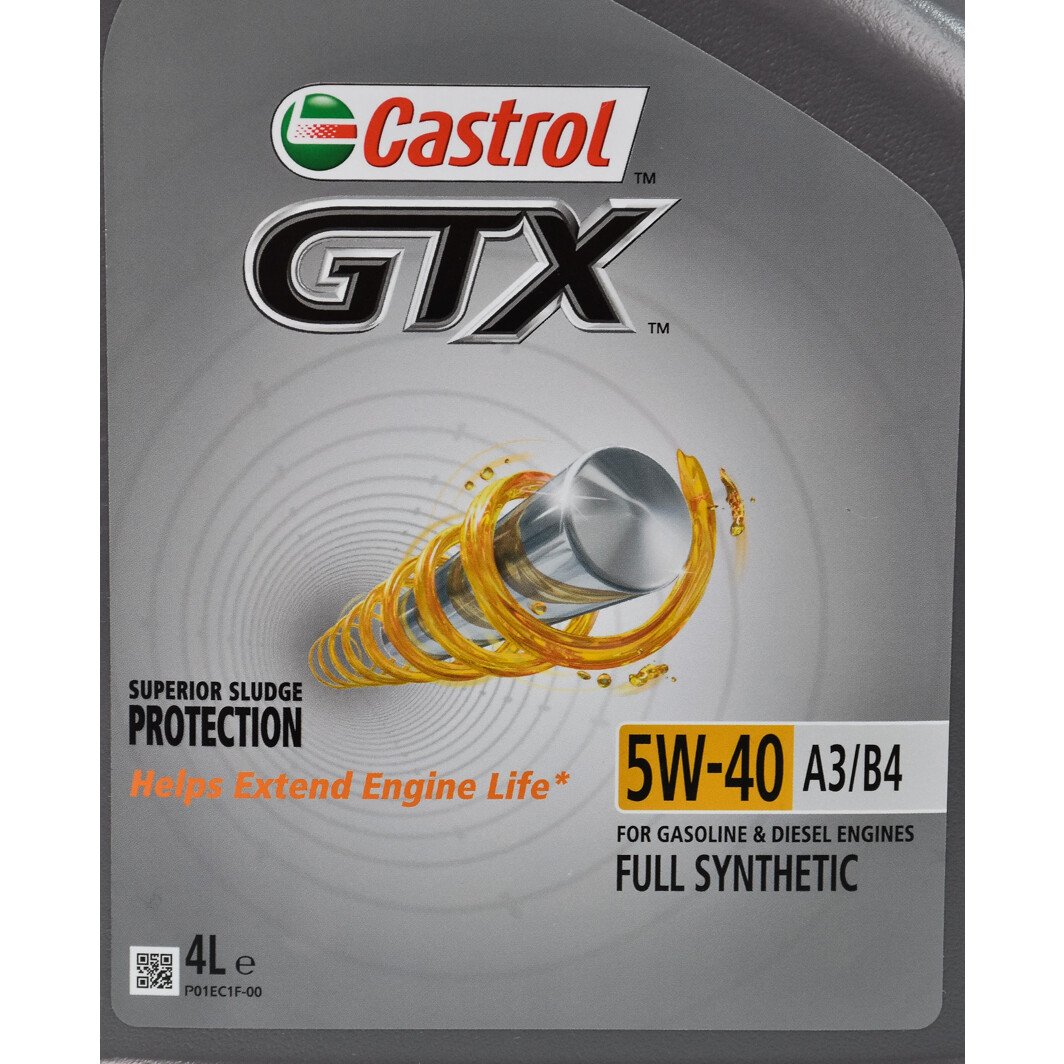 Моторное масло Castrol GTX A3/B4 5W-40 4 л на Chevrolet Matiz