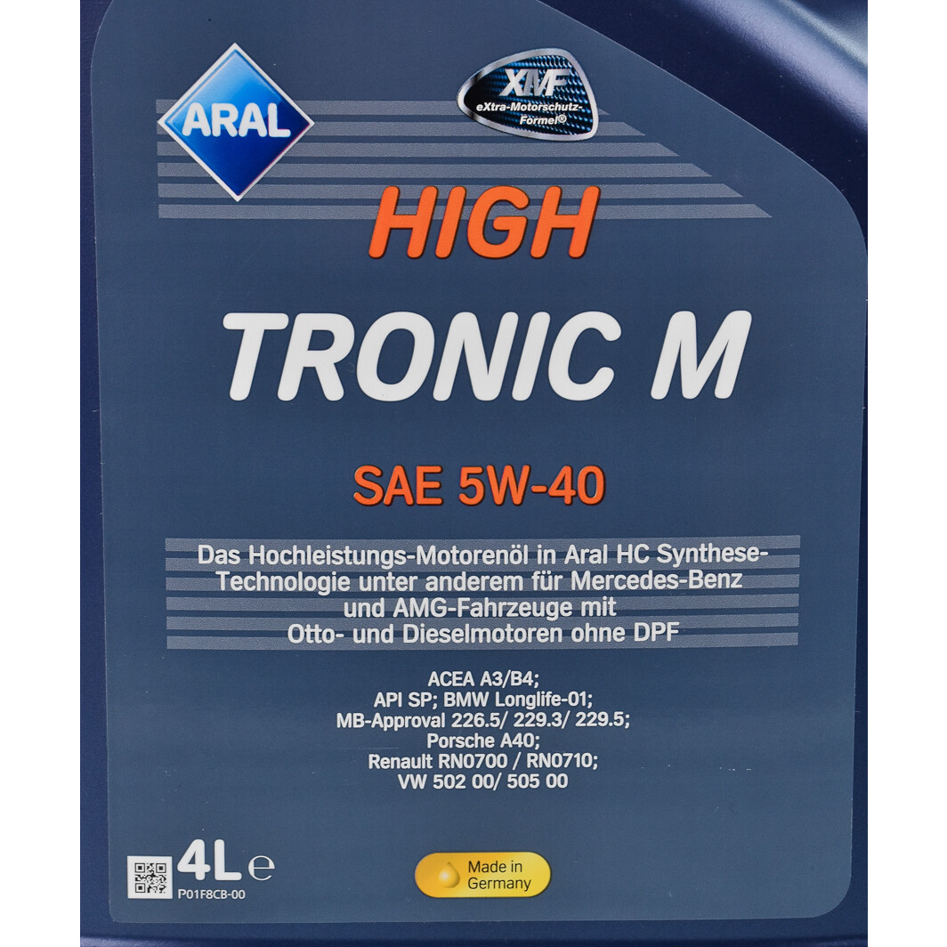 Моторное масло Aral HighTronic M 5W-40 для Seat Terra 4 л на Seat Terra