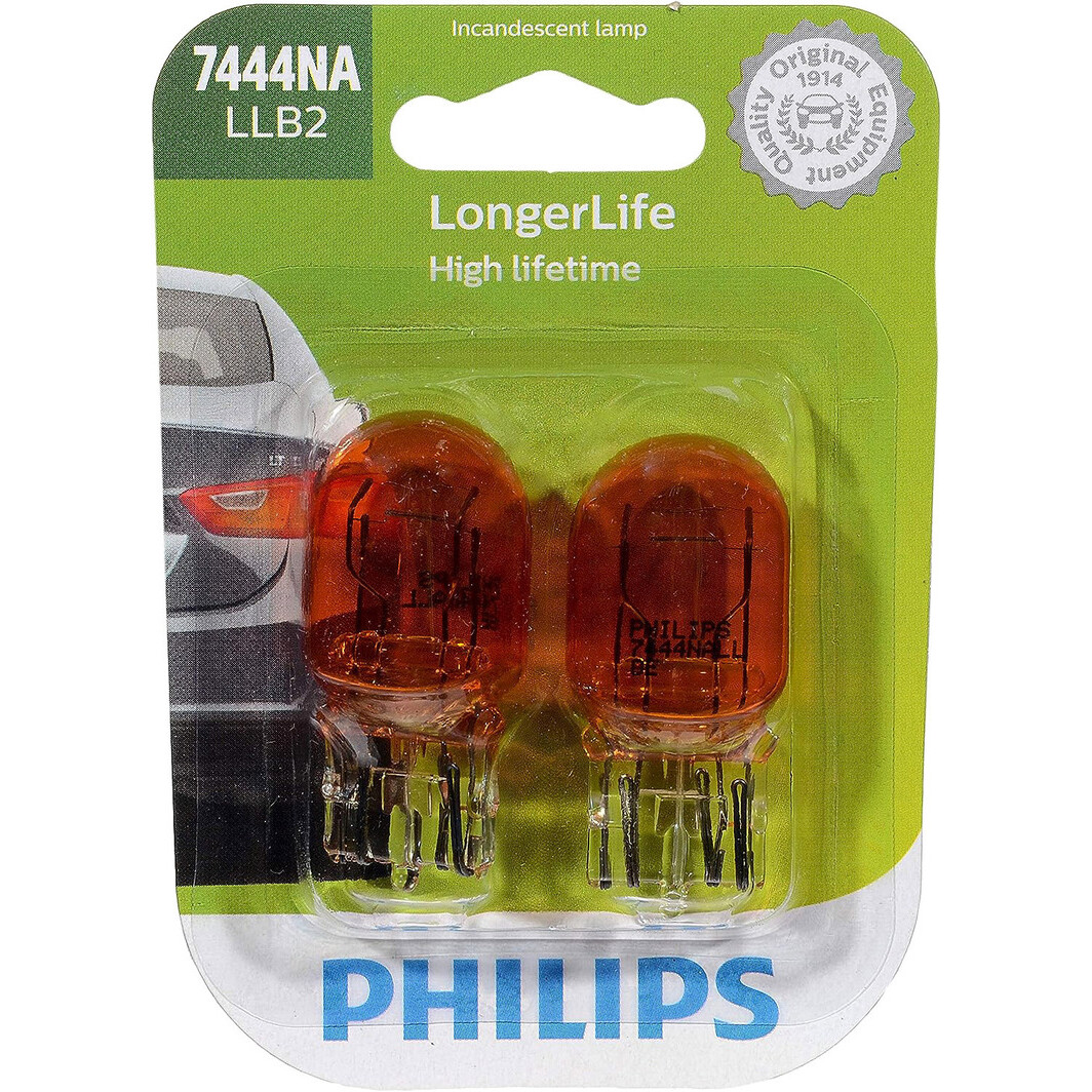 Автолампа Philips LongerLife WY21/5W W3x16q 5 W 21 W оранжевая 7444NALLB2