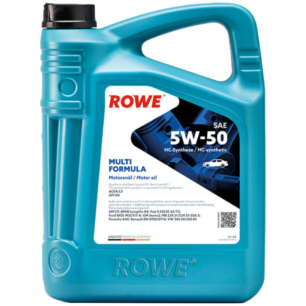 Моторное масло Rowe Multi Formula 5W-50 5 л на Smart Forfour