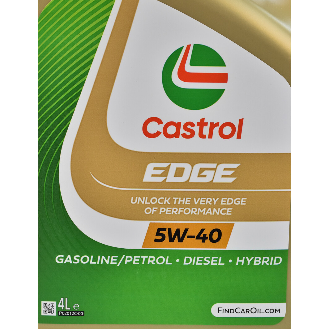 Моторное масло Castrol EDGE 5W-40 для Fiat 500 4 л на Fiat 500