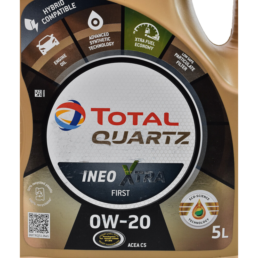 Моторное масло Total Quartz Ineo First 0W-20 на Renault Clio