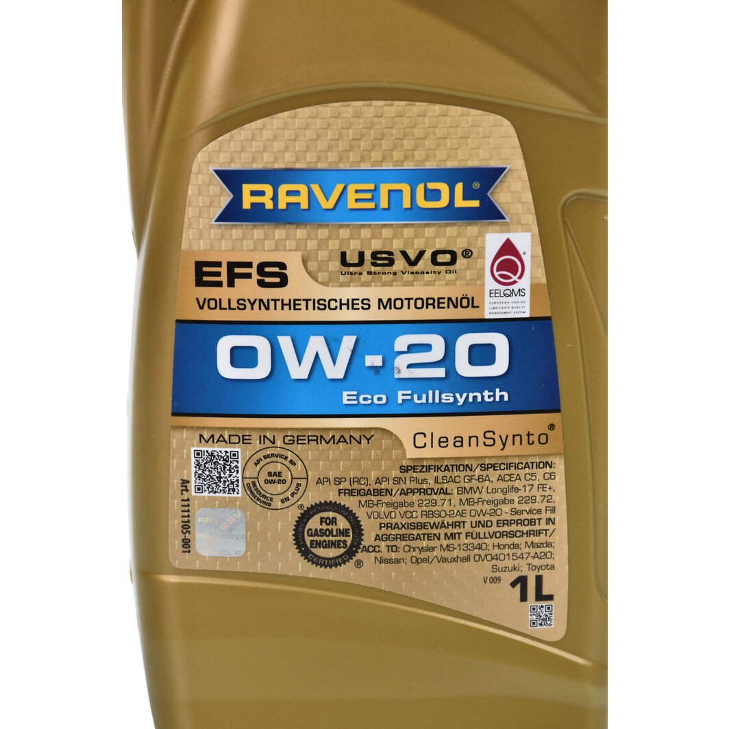 Моторное масло Ravenol EFS 0W-20 1 л на Ford Transit Tourneo