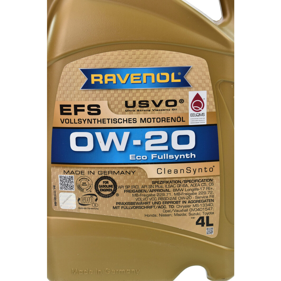 Моторна олива Ravenol EFS 0W-20 4 л на Hyundai Tucson