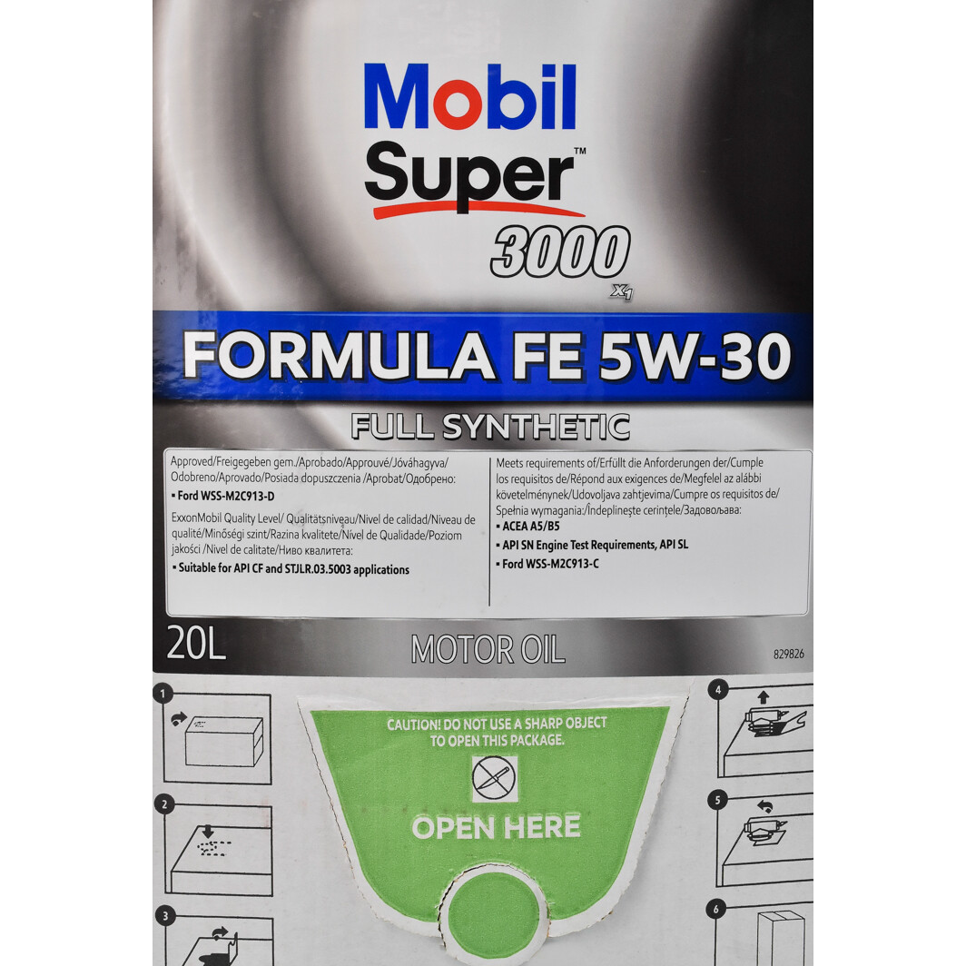 Моторна олива Mobil Super 3000 X1 Formula FE 5W-30 20 л на Toyota Alphard