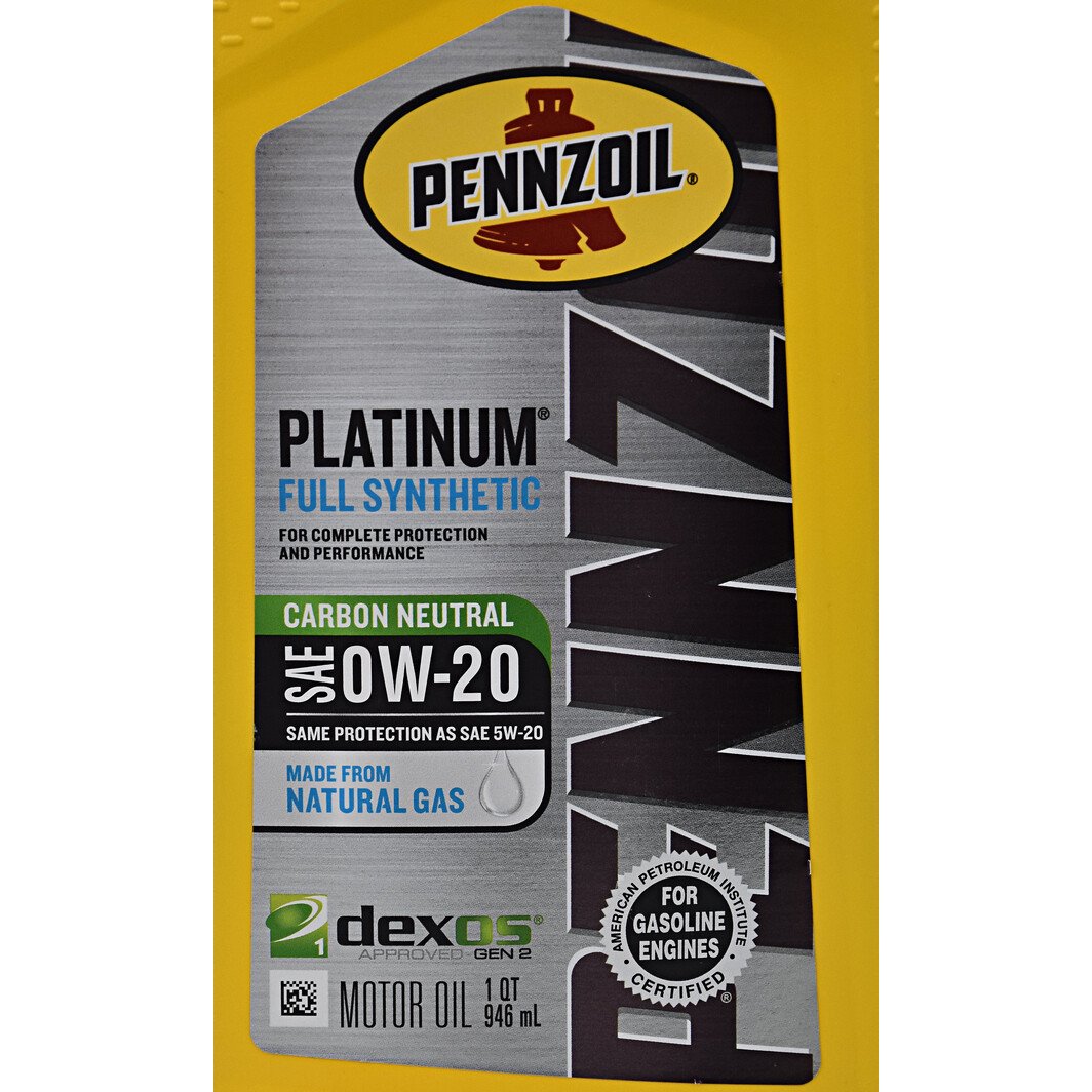 Моторное масло Pennzoil Platinum 0W-20 0,95 л на Renault Grand Scenic