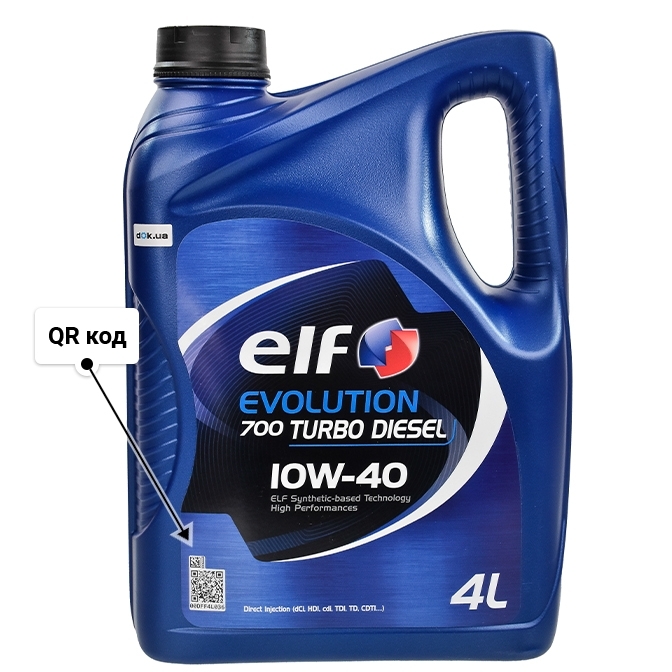 Масло Elf Evolution 700 Turbo Diesel 10W-40 4 л