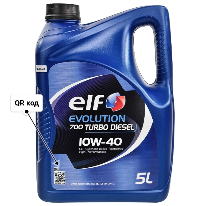 Масло Elf Evolution 700 Turbo Diesel 10W-40 5 л